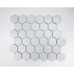 2X2 GREY HEXAGON MATTE PORCELAIN MOSAIC - porcelain tile